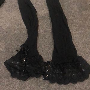 Lace up stockings